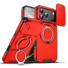 For iPhone 17 Pro Max Sliding Camshield Ring Holder Phone Case(Red) - 1