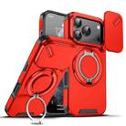 For iPhone 17 Pro Sliding Camshield Ring Holder Phone Case(Red) - 1