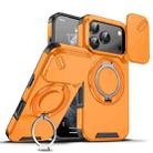 For iPhone 17 Pro Sliding Camshield Ring Holder Phone Case(Orange) - 1