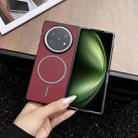 For vivo X Fold5 Carbon Fiber Texture MagSafe Phone Case(Red) - 3