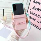 For Xiaomi Mix Flip 2 Integrated TPU Side Buckle Bracket Phone Case with Bracelet(Blue + Pink) - 2