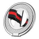 Carbon Fiber Texture Rotation Folding Ring MagSafe Magnetic Phone Holder(Black Red Silver) - 2