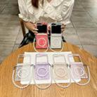 For Samsung Galaxy Flip6 5G Axis Pearlescent Shell Texture MagSafe Phone Case with Bracelet(Red) - 2