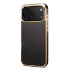 For iPhone 17 Pro Max Denior Oil Wax Leather Electroplating Phone Case(Black) - 2