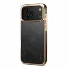 For iPhone 17 Pro Denior Oil Wax Leather Electroplating Phone Case(Blue) - 2