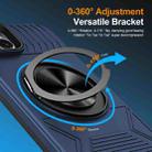 For iPhone 15 Alloy Rotating Holder MagSafe Shockproof Phone Case(Blue) - 2
