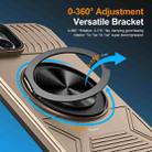 For iPhone 15 Alloy Rotating Holder MagSafe Shockproof Phone Case(Gold) - 2