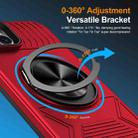 For iPhone 15 Plus Alloy Rotating Holder MagSafe Shockproof Phone Case(Red) - 2