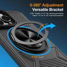 For iPhone 15 Pro Alloy Rotating Holder MagSafe Shockproof Phone Case(Black) - 2