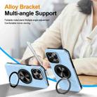 For iPhone 15 Pro Alloy Rotating Holder MagSafe Shockproof Phone Case(Sky Blue) - 3
