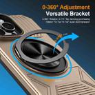 For iPhone 15 Pro Alloy Rotating Holder MagSafe Shockproof Phone Case(Gold) - 2