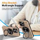 For iPhone 15 Pro Alloy Rotating Holder MagSafe Shockproof Phone Case(Gold) - 3