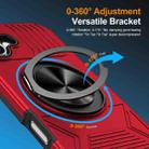 For iPhone 16 Alloy Rotating Holder MagSafe Shockproof Phone Case(Red) - 2