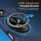 For iPhone 16 Alloy Rotating Holder MagSafe Shockproof Phone Case(Blue) - 2