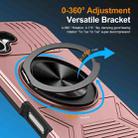 For iPhone 16 Alloy Rotating Holder MagSafe Shockproof Phone Case(Rose Gold) - 2