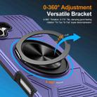 For iPhone 16 Alloy Rotating Holder MagSafe Shockproof Phone Case(Violet) - 2