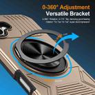 For iPhone 16 Alloy Rotating Holder MagSafe Shockproof Phone Case(Gold) - 2