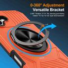 For iPhone 16 Alloy Rotating Holder MagSafe Shockproof Phone Case(Orange) - 2