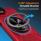 For iPhone 16e Alloy Rotating Holder MagSafe Shockproof Phone Case(Red) - 2