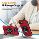 For iPhone 16e Alloy Rotating Holder MagSafe Shockproof Phone Case(Red) - 3