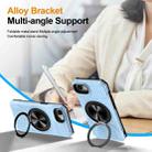 For iPhone 16e Alloy Rotating Holder MagSafe Shockproof Phone Case(Sky Blue) - 3