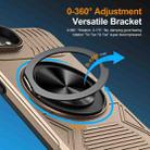 For iPhone 16e Alloy Rotating Holder MagSafe Shockproof Phone Case(Gold) - 2