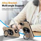 For iPhone 16e Alloy Rotating Holder MagSafe Shockproof Phone Case(Gold) - 3
