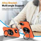 For iPhone 16e Alloy Rotating Holder MagSafe Shockproof Phone Case(Orange) - 3