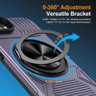 For iPhone 16e Alloy Rotating Holder MagSafe Shockproof Phone Case(Dark Purple) - 2