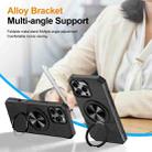For iPhone 16 Pro Alloy Rotating Holder MagSafe Shockproof Phone Case(Black) - 3