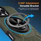 For iPhone 16 Pro Alloy Rotating Holder MagSafe Shockproof Phone Case(Army Green) - 2