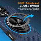 For iPhone 16 Pro Alloy Rotating Holder MagSafe Shockproof Phone Case(Blue) - 2