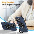 For iPhone 16 Pro Alloy Rotating Holder MagSafe Shockproof Phone Case(Blue) - 3