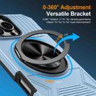 For iPhone 16 Pro Alloy Rotating Holder MagSafe Shockproof Phone Case(Sky Blue) - 2