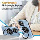 For iPhone 16 Pro Alloy Rotating Holder MagSafe Shockproof Phone Case(Sky Blue) - 3