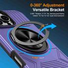 For iPhone 16 Pro Alloy Rotating Holder MagSafe Shockproof Phone Case(Violet) - 2