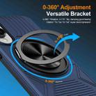 For Samsung Galaxy S25 Edge 5G Alloy Rotating Holder MagSafe Shockproof Phone Case(Blue) - 2