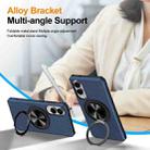 For Samsung Galaxy S25 Edge 5G Alloy Rotating Holder MagSafe Shockproof Phone Case(Blue) - 3