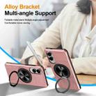 For Samsung Galaxy S25 Edge 5G Alloy Rotating Holder MagSafe Shockproof Phone Case(Rose Gold) - 3