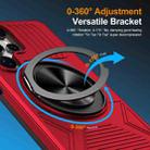 For Samsung Galaxy S25 Ultra 5G Alloy Rotating Holder MagSafe Shockproof Phone Case(Red) - 2
