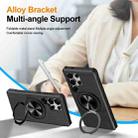 For Samsung Galaxy S25 Ultra 5G Alloy Rotating Holder MagSafe Shockproof Phone Case(Black) - 3