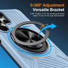For Samsung Galaxy S25 Ultra 5G Alloy Rotating Holder MagSafe Shockproof Phone Case(Sky Blue) - 2