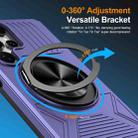 For Samsung Galaxy S25 Ultra 5G Alloy Rotating Holder MagSafe Shockproof Phone Case(Violet) - 2