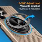 For Samsung Galaxy S25 Ultra 5G Alloy Rotating Holder MagSafe Shockproof Phone Case(Gold) - 2