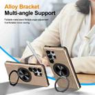 For Samsung Galaxy S25 Ultra 5G Alloy Rotating Holder MagSafe Shockproof Phone Case(Gold) - 3