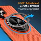 For Samsung Galaxy S25 Ultra 5G Alloy Rotating Holder MagSafe Shockproof Phone Case(Orange) - 2