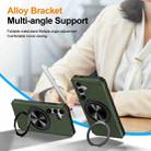For Samsung Galaxy S24 5G Alloy Rotating Holder MagSafe Shockproof Phone Case(Army Green) - 3