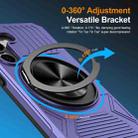 For Samsung Galaxy A15 5G Alloy Rotating Holder MagSafe Shockproof Phone Case(Violet) - 2