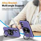 For Samsung Galaxy A15 5G Alloy Rotating Holder MagSafe Shockproof Phone Case(Violet) - 3