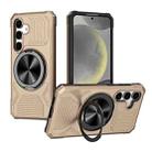 For Samsung Galaxy A15 5G Alloy Rotating Holder MagSafe Shockproof Phone Case(Gold) - 1